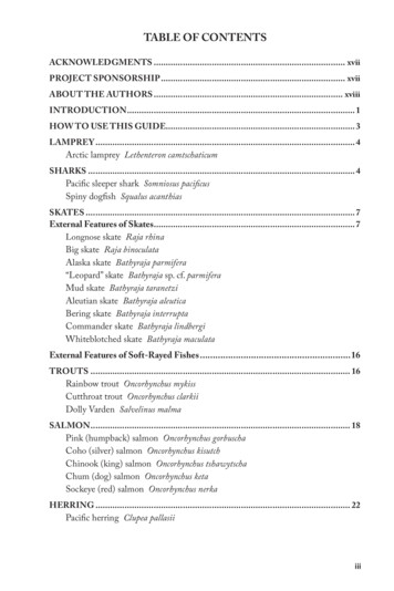 TABLE OF CONTENTS - Seagrant.uaf.edu
