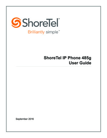 ShoreTel IP Phone 485g User Guide