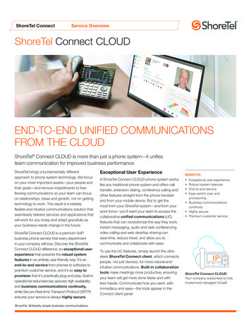 END-TO-END UNIFIED COMMUNICATIONS FROM THE CLOUD