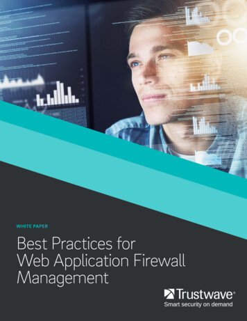 WHITE PAPER Best Practices For Web Application Firewall .