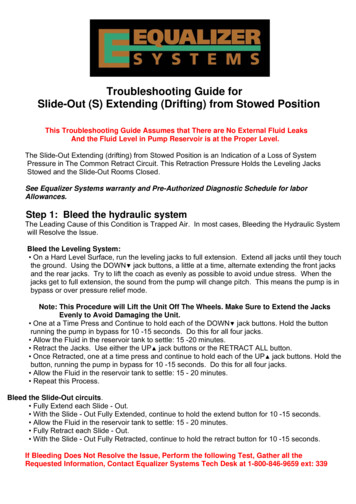 Slide-Out Drifting Troubleshooting Guide