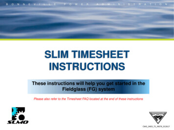 SLIM TIMESHEET INSTRUCTIONS - Act1group 