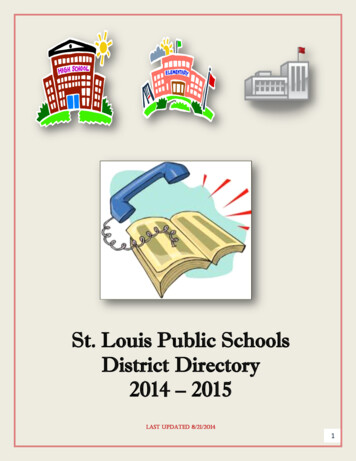 St. Louis Public Schools District Directory 2015