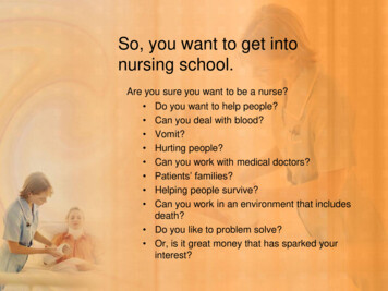 So, You Want To Get Into Nursing School.