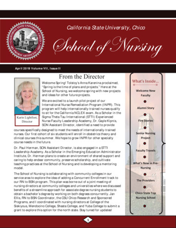 School Of Nursing Newsletter - CSU, Chico