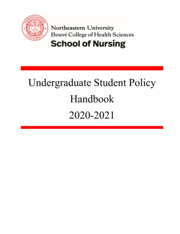 Undergraduate Student Policy Handbook 2020-2021