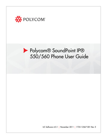 Polycom SoundPoint IP 550/560 Phone User Guide