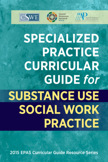 SPECIALIZED PRACTICE CURRICULAR GUIDE For
