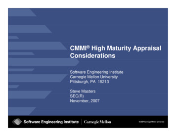 CMMI High Maturity Appraisal Considerations