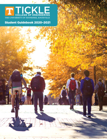Student Guidebook 2018–2019 - Tickle.utk.edu