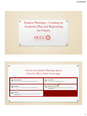Student Planning Mineonline.occc