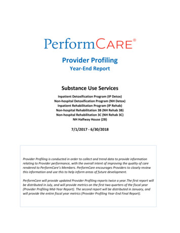 Year-End Report Substance Use Services - PerformCare