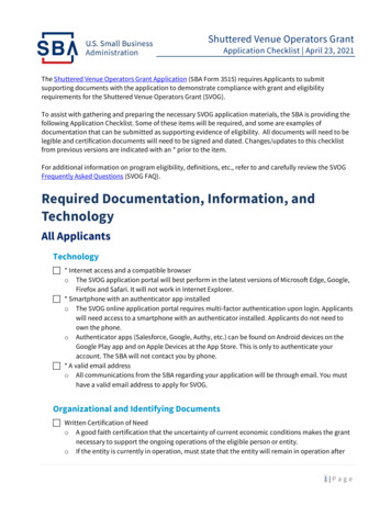 Required Documentation, Information, And Technology