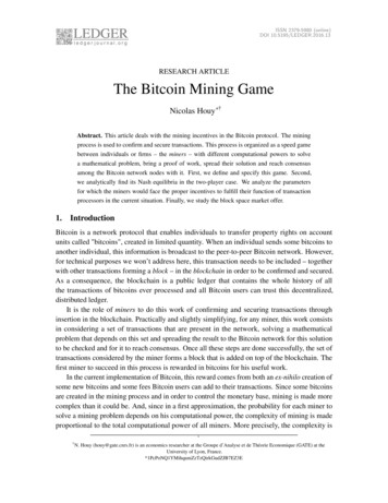 The Bitcoin Mining Game - ResearchGate