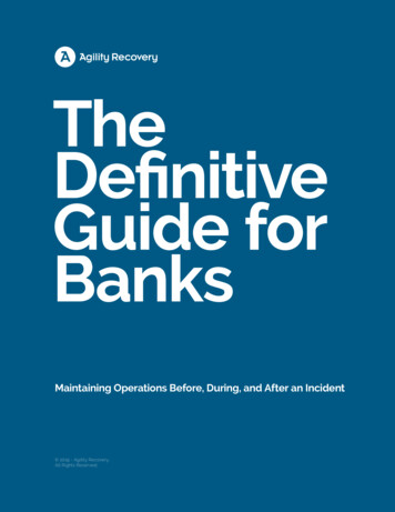 The Definitive Guide For Banks - Agility Recovery