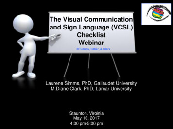 The Visual Communication And Sign Language (VCSL .
