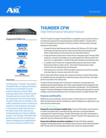 Thunder CFW High-Performance Versatile Firewall