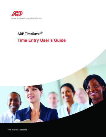 Time Entry User’s Guide - ADP