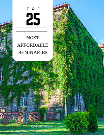 MOST AFFORDABLE SEMINARIES 2 TO5P