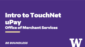 Intro To TouchNet UPay - UW Finance