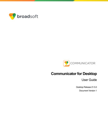 Communicator For Desktop User Guide