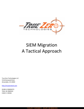 SIEM Migration A Tactical Approach - True Zero Tech