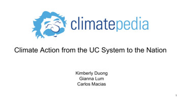 Climate Action From The UC System To The Nation
