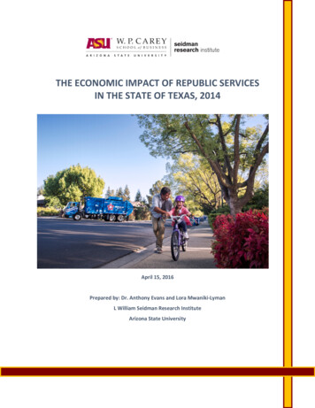 THE ECONOMIC IMPACT OF REPUBLIC SERVICES IN THE 