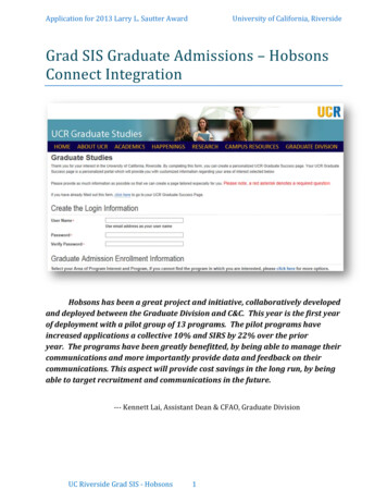 Grad SIS Graduate Admissions – Hobsons Connect Integration