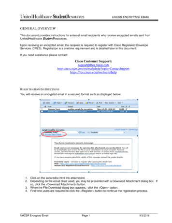 UHCSR Encrypted Email - External User