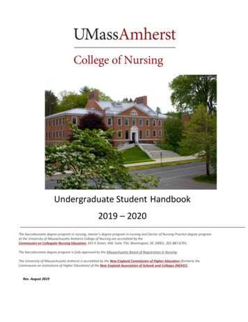 Undergraduate Student Handbook 2019-2020 - UMass