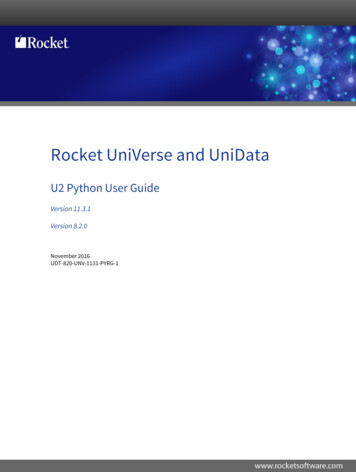 November 2016 Rocket UniVerse And . - Rocket Software