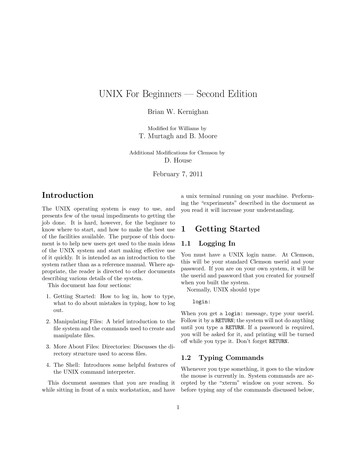 UNIX For Beginners Second Edition