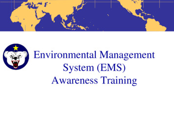 Environmental Management System (EMS) Awareness Training