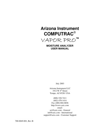 Arizona Instrument COMPUTRAC VAPOR PRO