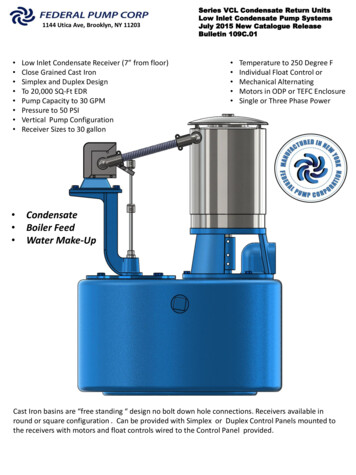 Condensate Water Make-Up - Federal Pump
