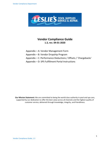 Vendor Compliance Guide - Leslie's
