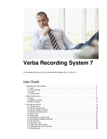 Verba Recording System 7