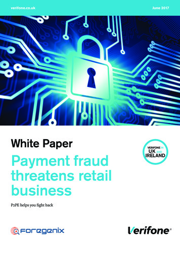 White Paper Payment Fraud Threatens Retail Business - Verifone
