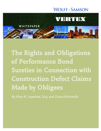 The Rights And Obligations Of Performance Bond Sureties 