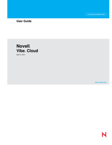 Novell Vibe Cloud User Guide