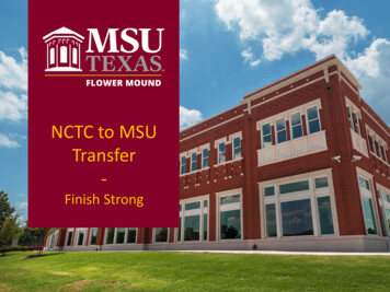 NCTC To MSU Transfer