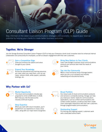Consultant Liaison Program (CLP) Guide
