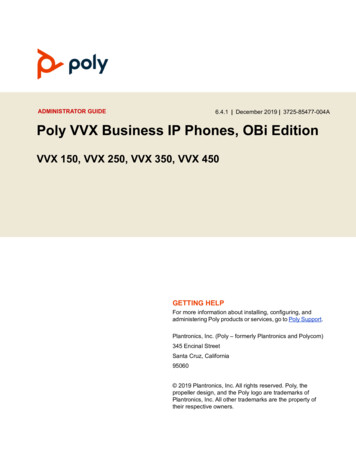 Poly VVX Business IP Phones, OBi Edition Administrator .