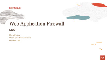 Web Application Firewall - Oracle