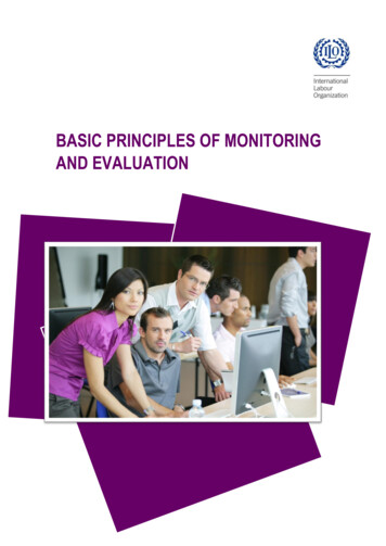 BASIC PRINCIPLES OF MONITORING AND EVALUATION
