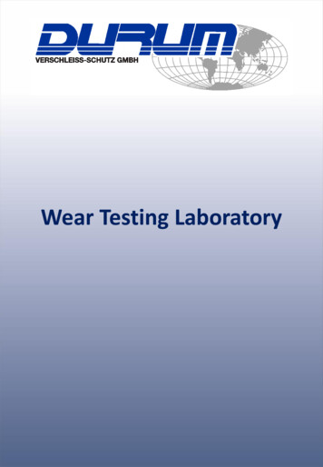 Wear Testing Laboratory - Durmat 