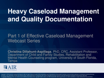 Heavy Caseload Management And Quality Documentation