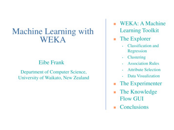 WEKA: A Machine Machine Learning With WEKA