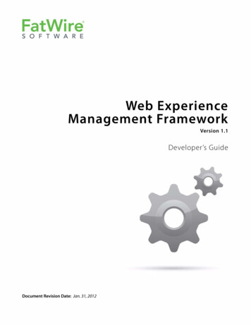 Web Experience Management Framework - Oracle